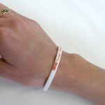 Bracelet caoutchouc blanc