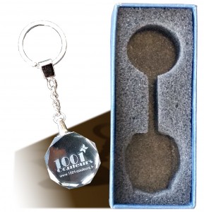 porte-clés en verre personnalisable