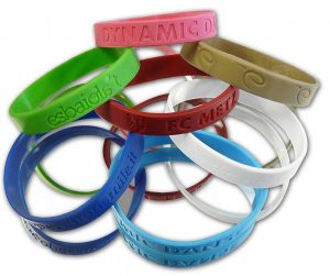 bracelets silicone marquage en creux