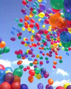 Ballons gonflés à l'hélium